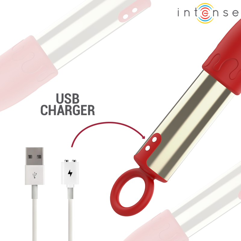 INTENSE - PINCEAU DE MAQUILLAGE VIBRANT RECHARGEABLE USB TOM ROUGE