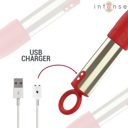INTENSE - PINCEAU DE MAQUILLAGE VIBRANT RECHARGEABLE USB TOM ROUGE