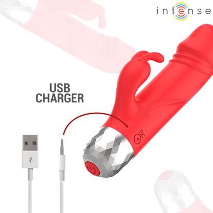 INTENSE - MIKE MINI VIBRATEUR LAPIN RECHARGEABLE USB ROUGE