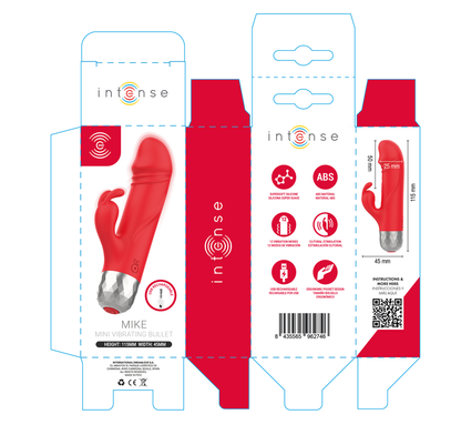 INTENSE - MIKE MINI VIBRATEUR LAPIN RECHARGEABLE USB ROUGE