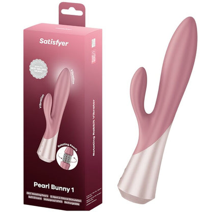 SATISFYER - PEARL BUNNY 1 VIBRATEUR LAPIN AVEC PERLES ROTATIVES TERRE CUITE