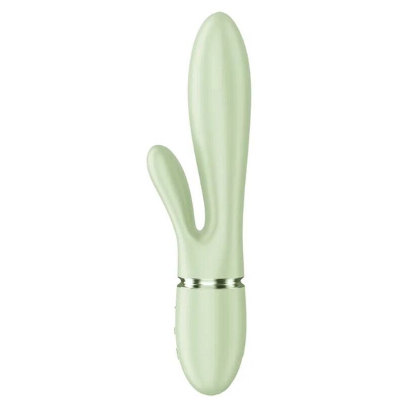 SATISFYER - VIBRATEUR LAPIN PEARL BUNNY 2 AVEC PERLES ROTATIVES VERT CLAIR