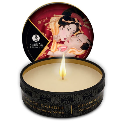 SHUNGA - MINI CARESSE À LA BOUGIE PRÉSENTOIR BOUGIES DE MASSAGE 24 UNITÉS