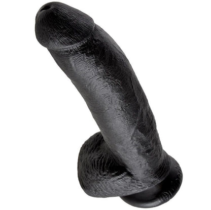 KING COCK - GODE NOIR AVEC BOULES 22.9 CM
