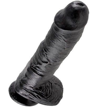 KING COCK - GODE NOIR AVEC BOULES 25.4 CM