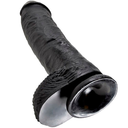 KING COCK - GODE NOIR AVEC BOULES 25.4 CM