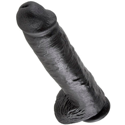 KING COCK - GODE NOIR AVEC BOULES 28 CM