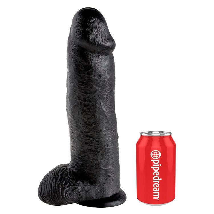 KING COCK - GODE NOIR AVEC BOULES 30.48 CM