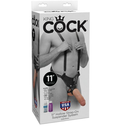KING COCK - STRAP-ON AVEC GODE CREUX 28 CM ET SANGLES