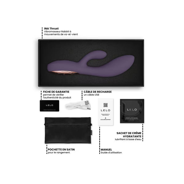 Lelo Ina Thrust - Vibromasseur rabbit va-et-vient - Violet