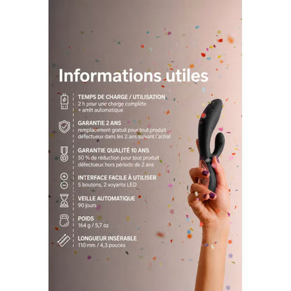 Lelo Ina Thrust - Vibromasseur rabbit va-et-vient - Noir
