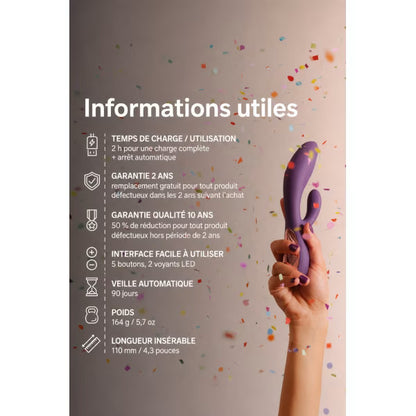 Lelo Ina Thrust - Vibromasseur rabbit va-et-vient - Violet