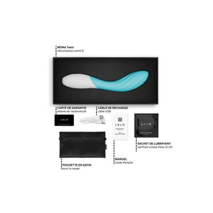 Lelo Mona Twist - Stimulateur point G connecté - Turquoise