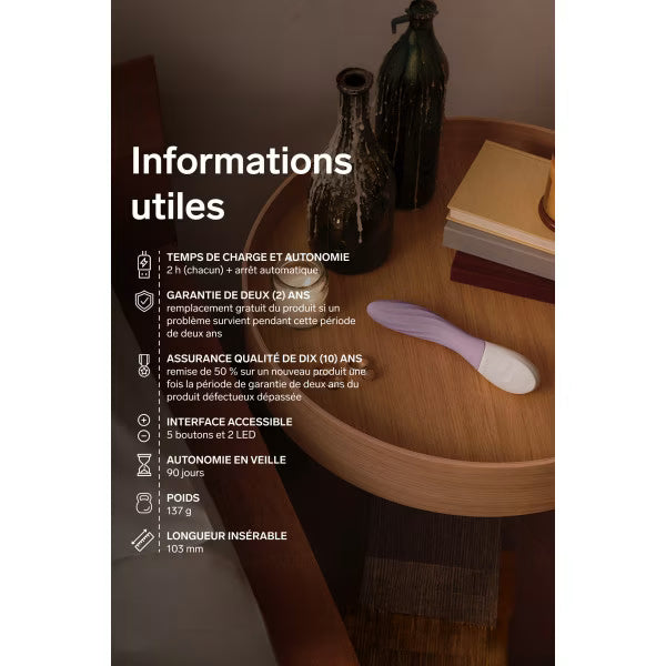 Lelo Mona Twist - Stimulateur point G connecté - Lavande