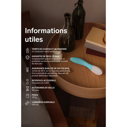 Lelo Mona Twist - Stimulateur point G connecté - Turquoise