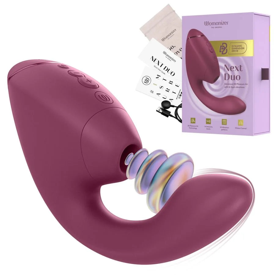 Womanizer Next Duo - Stimulateur clitoris et point G - Rose intense