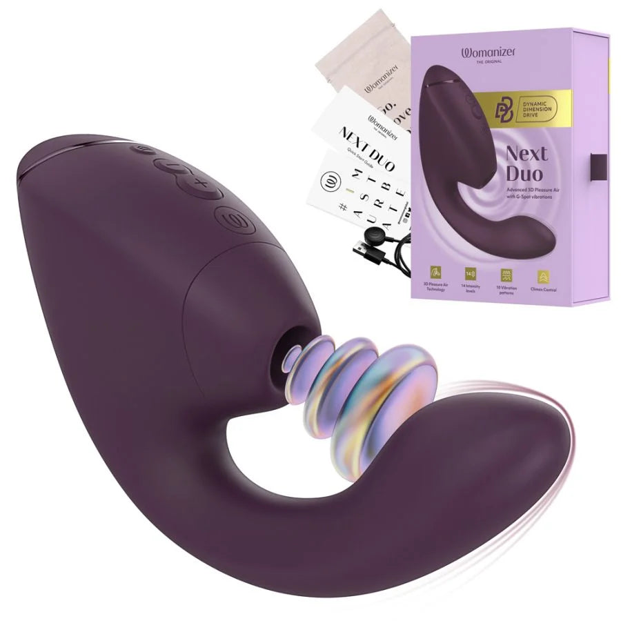 Womanizer Next Duo - Stimulateur clitoris et point G - Violet foncé